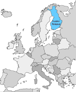 Carte de la Finlande
