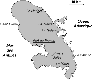 Carte de la Martinique